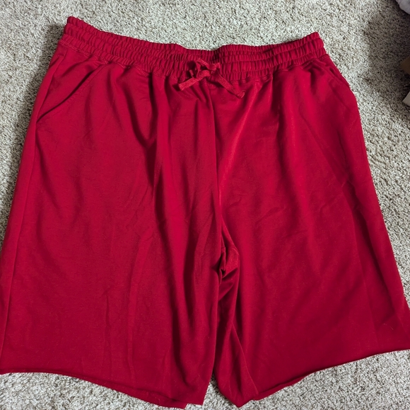 LuLaRoe Jamie French Terry Shorts Americana Collection Size 2xl Solid Red NWT - Picture 1 of 2